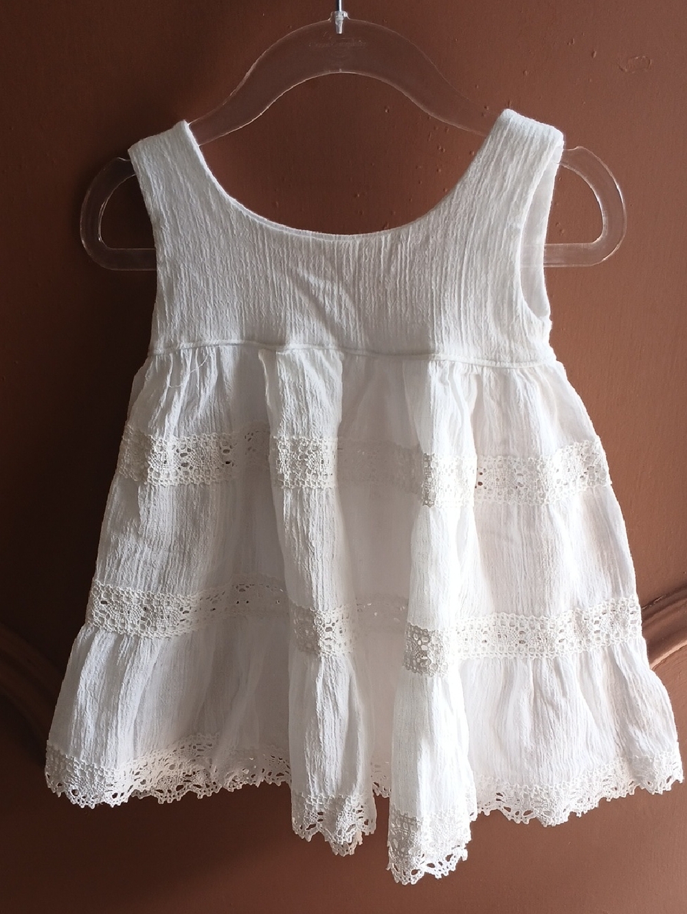 White Cotton Artesania Baby Dress - Picture 2 of 7